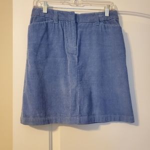 Vintage BMoss light blue corduroy skirt, size 4.